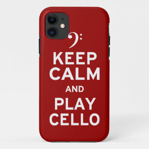 Blijf kalm en speel cello Case-Mate iPhone case