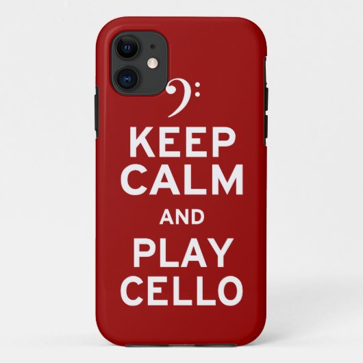 Blijf kalm en speel cello Case-Mate iPhone case (Achterkant)
