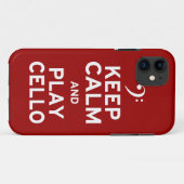 Blijf kalm en speel cello Case-Mate iPhone case (Achterkant (horizontaal))