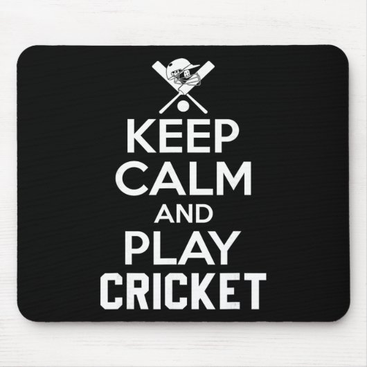 Blijf Kalm En Speel Cricket 2 Muismat (Voorkant)
