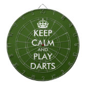 Blijf kalm en speel darts grappig groen dartboard dartbord (Voorkant)