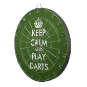 Blijf kalm en speel darts grappig groen dartboard dartbord (Voorkant Rechts)