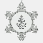 BLIJF KALM EN SPEEL DE DIDDLEY BOW TIN SNEEUWVLOK ORNAMENT (Voorkant)