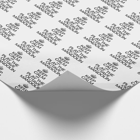 Blijf Kalm en Speel de Octavemandoline Cadeaupapier (Hoek)