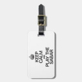 BLIJF KALM EN SPEEL DE SABAR BAGAGELABEL (Voorkant verticaal)