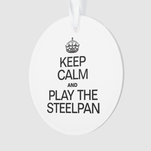 BLIJF KALM EN SPEEL DE STEELPAN ORNAMENT (voorkant)