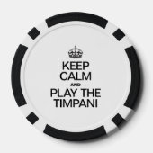 BLIJF KALM EN SPEEL DE TIMPANI POKERCHIPS (Achterkant)