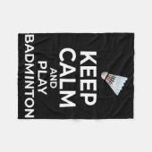 Blijf kalm en speel Dminton Gift Fleece Deken (Voorkant (Horizontaal))