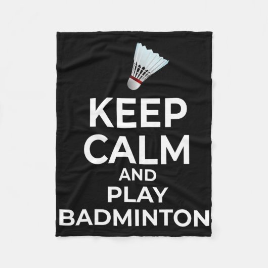 Blijf kalm en speel Dminton Gift Fleece Deken (Voorkant)