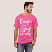 Blijf kalm en speel drums t-shirt (Voorkant volledig)