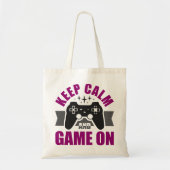 Blijf kalm en speel games tote bag (Voorkant)