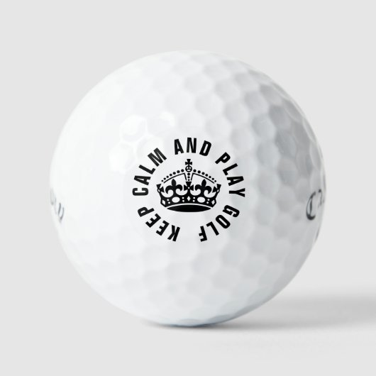 Blijf kalm en speel golf 3-pak Callaway golfballen (Voorkant)