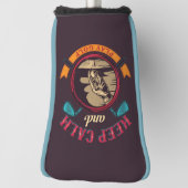 Blijf kalm en speel Golf Head Hoesje Golfheadcover (Draai 90)