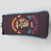 Blijf kalm en speel Golf Head Hoesje Golfheadcover (Voorkant)