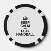 BLIJF KALM EN SPEEL HANDBAL POKER CHIPS (Achterkant)