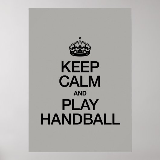 BLIJF KALM EN SPEEL HANDBAL POSTER (Voorkant)