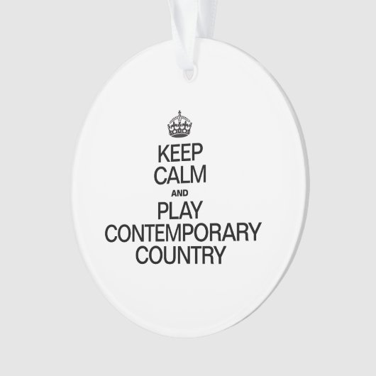 BLIJF KALM EN SPEEL HEDENDAAGS LAND ORNAMENT (voorkant)