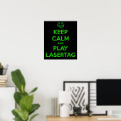 BLIJF KALM EN SPEEL LASER TAG POSTER (Thuiskantoor)