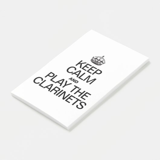 BLIJF KALM EN SPEEL OP DE KLARINETTEN POST-IT® NOTES (Schuin)