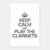 BLIJF KALM EN SPEEL OP DE KLARINETTEN POST-IT® NOTES (Voorkant)