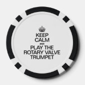 BLIJF KALM EN SPEEL OP DE ROTARY KLEP TROMPET POKER CHIPS (Achterkant)