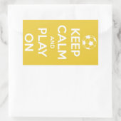 Blijf kalm en speel op gele Stickers (Tas)