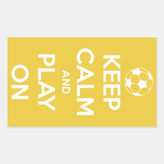 Blijf kalm en speel op gele Stickers (Voorkant)