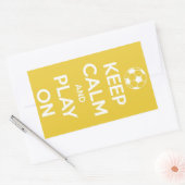 Blijf kalm en speel op gele Stickers (Envelop)