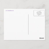 Blijf kalm en speel op Paarse Briefkaart (Achterkant)