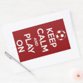 Blijf kalm en speel op rode Stickers (Envelop)