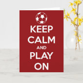 Blijf kalm en speel op rood Wenskaart Kaart (Gele Bloem)