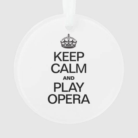 BLIJF KALM EN SPEEL OPERA ORNAMENT (achterkant)