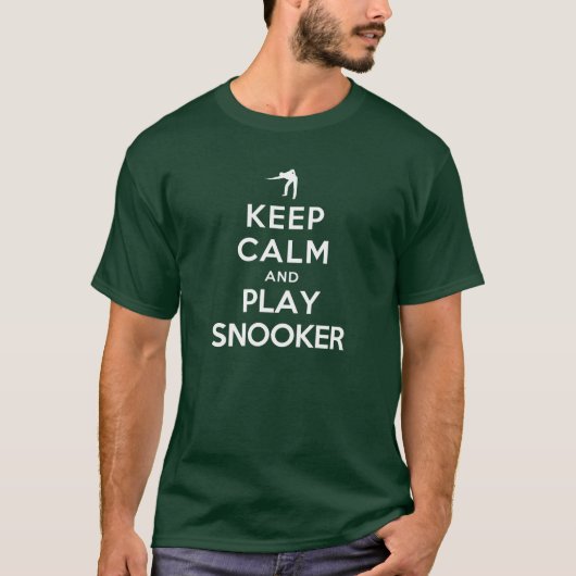 Blijf kalm en speel snooker t-shirt (Voorkant)