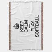 BLIJF KALM EN SPEEL SOFTBAL DEKEN (Voorkant Verticaal)