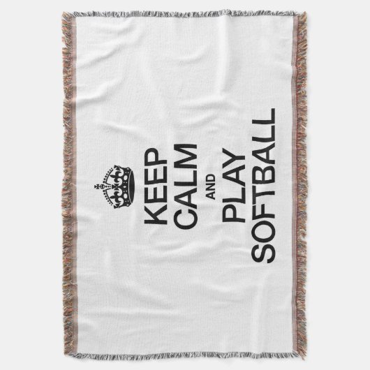 BLIJF KALM EN SPEEL SOFTBAL DEKEN (Voorkant Verticaal)
