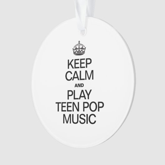 BLIJF KALM EN SPEEL TEEN POPMUSIC ORNAMENT (voorkant)