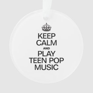 BLIJF KALM EN SPEEL TIENER POP MUZIEK ORNAMENT