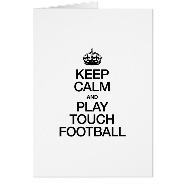 BLIJF KALM EN SPEEL TOUCH FOOTBALL (Voorkant)