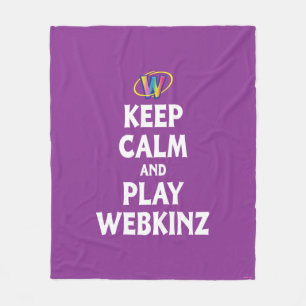 Blijf kalm en speel Webkinz Fleece Deken