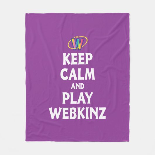 Blijf kalm en speel Webkinz Fleece Deken (Voorkant)