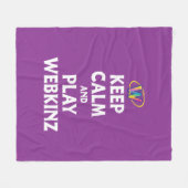 Blijf kalm en speel Webkinz Fleece Deken (Voorkant (Horizontaal))