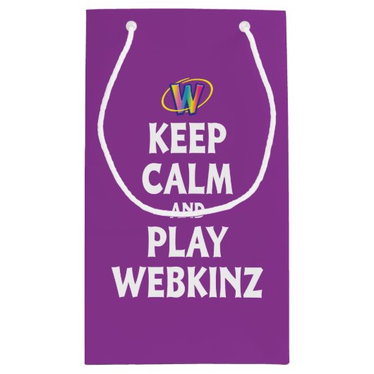 Blijf kalm en speel Webkinz Klein Cadeauzakje (Achterkant)