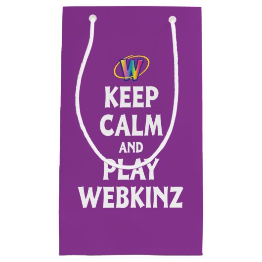 Blijf kalm en speel Webkinz Klein Cadeauzakje (Voorkant)