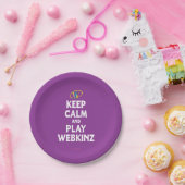 Blijf kalm en speel Webkinz Papieren Bordje (Feest)