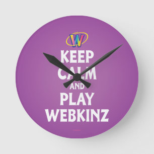 Blijf kalm en speel Webkinz Ronde Klok