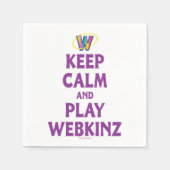 Blijf kalm en speel Webkinz Servetten (Voorkant)