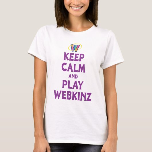 Blijf kalm en speel Webkinz T-shirt (Voorkant)