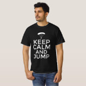 Blijf kalm en spring t-shirt (Voorkant volledig)