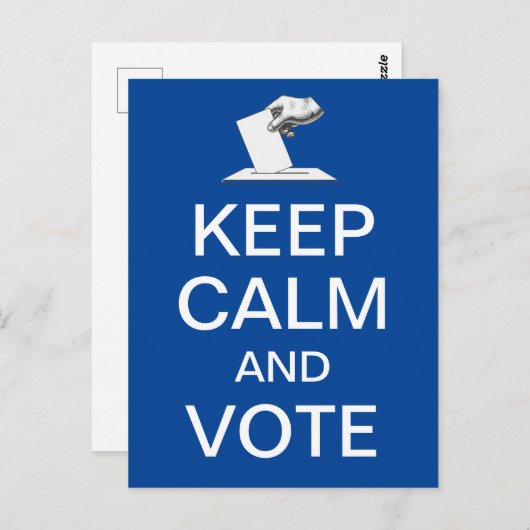 Blijf kalm en stem 2026 briefkaart (Voorkant / Achterkant)