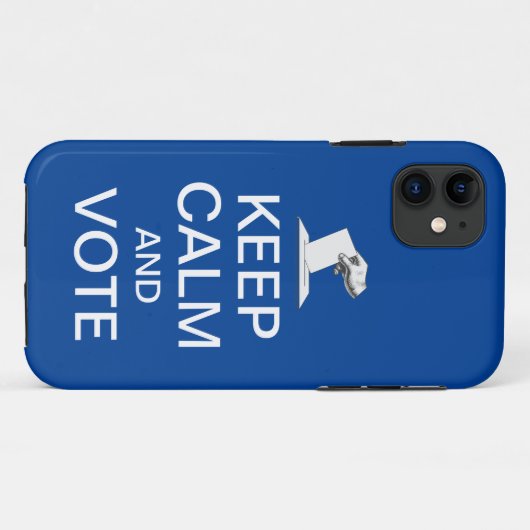Blijf kalm en stem 2026 Case-Mate iPhone case (Achterkant (horizontaal))